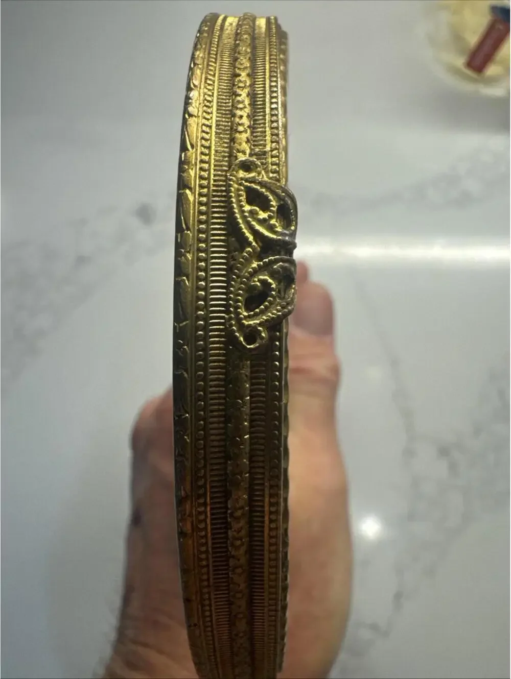 VINTAGE VANITY DRESSER HAND Mirror